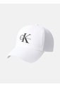 Gorra Blanca De Algodón Con Monograma Bordado Calvin Klein de Calvin Klein