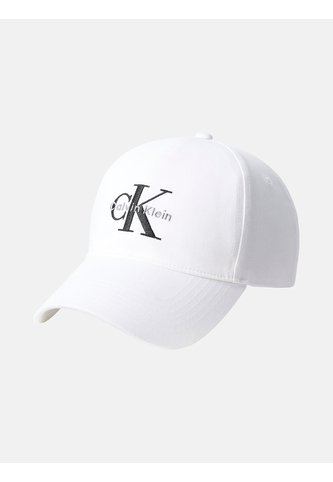 Gorra Blanca De Algodón Con Monograma Bordado Calvin Klein Calvin Klein