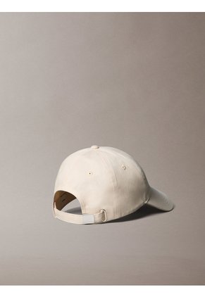Gorra Beige De Algodón Con Monograma Bordado Calvin Klein