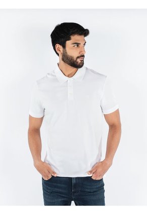 Polo Blanca De Algodón Para Hombre Calvin Klein