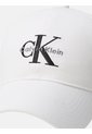 Gorra Blanca De Algodón Con Monograma Bordado Calvin Klein de Calvin Klein