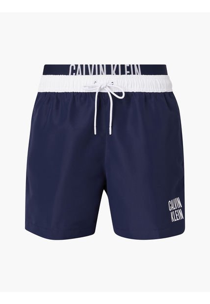 Pantalón Corto De Baño Con Cintura Doble  Intense Azul Calvin Klein