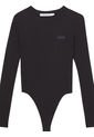Body Manga Larga Con Logo Negro Calvin Klein de Calvin Klein