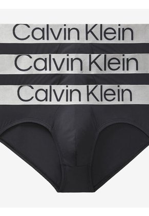 Paquete De 3 Calzoncillos Negros Hip Brief Calvin Klein