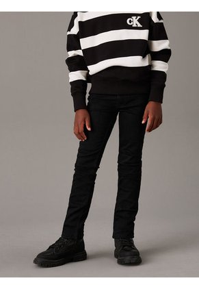 Mid Negro Rise Slim Jeans Para Niño Calvin Klein