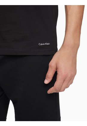 Paquete De 3 Camisetas Negras Slim Para Hombre Calvin Klein