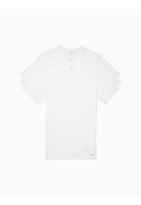 Paquete De 3 Camisetas Blancas Slim Con Cuello V Calvin Klein