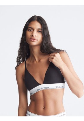Bralette Negro De Triángulo Para Mujer