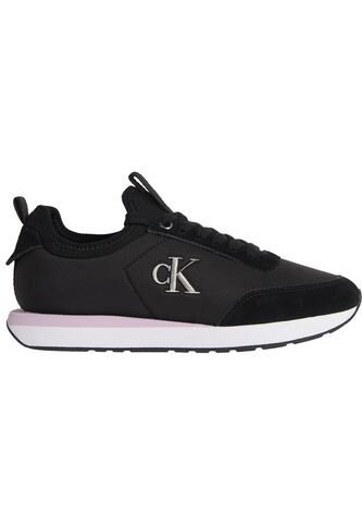 Tenis Negro Retro Runner De Nailon Tipo Sock Calvin Klein Calvin Klein