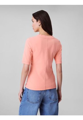 Camiseta Beige De Algodón Con Logotipo Calvin Klein