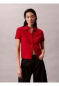 Polo Rojo De Jacquard De Logo Y Cierre De Botones Calvin Klein de Calvin Klein