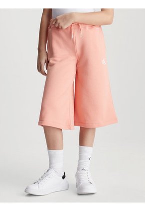 Pantalón Rosado Chándal Culotte De Felpa De Algodón Para Niña Calvin Klein