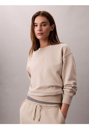 Saco Beige De Felpa De Gran Calidad Calvin Klein