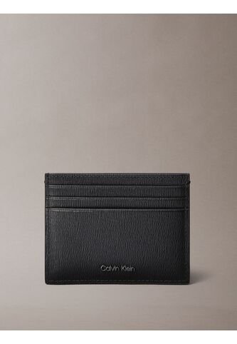 Tarjetero Negro De Cuero Con Acabado Saffiano Calvin Klein Calvin Klein