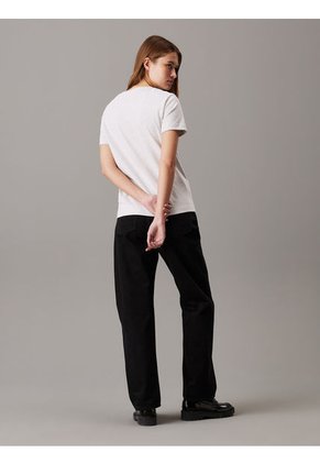 Camiseta Gris De Chenilla Con Monograma Calvin Klein