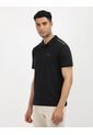 Polo Negro Con Cinta Decorativa Y Tejido Piqué Calvin Klein de Calvin Klein