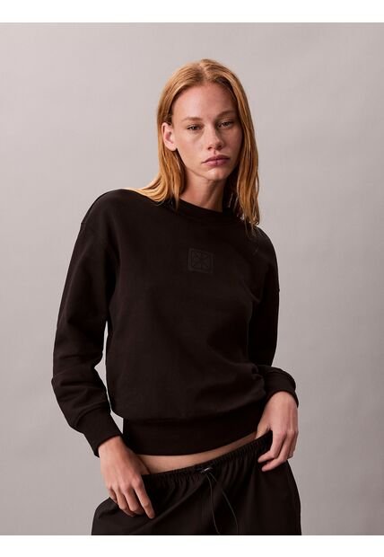 Saco Negro De Felpa De Gran Calidad Calvin Klein