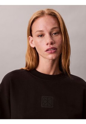 Saco Negro De Felpa De Gran Calidad Calvin Klein