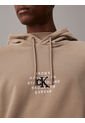 Buzo Beige Graphic Stamp Nyc Con Capota Calvin Klein de Calvin Klein