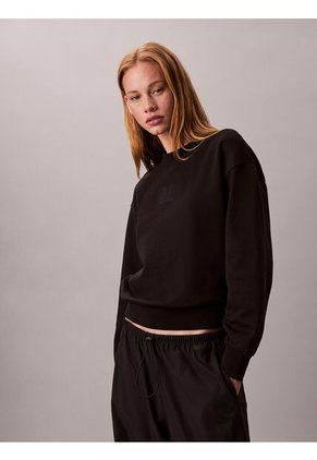 Saco Negro De Felpa De Gran Calidad Calvin Klein