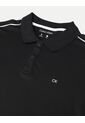 Polo Negro Con Cinta Decorativa Y Tejido Piqué Calvin Klein de Calvin Klein