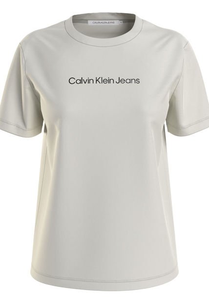 Camiseta Con Logo Blanco Calvin Klein