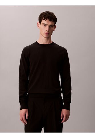 Saco Negro Tejido Clásico Acanalado De Algodón Supima Calvin Klein Calvin Klein