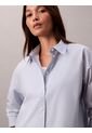 Camisa Azul Solid Boxy Cropped Calvin Klein de Calvin Klein
