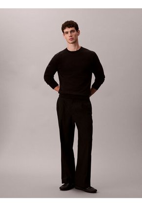 Saco Negro Tejido Clásico Acanalado De Algodón Supima Calvin Klein