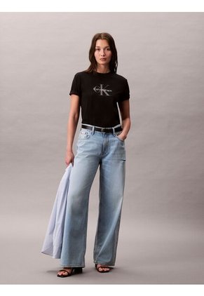 Camiseta Negra Classic Monogram Hero Calvin Klein