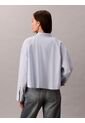 Camisa Azul Solid Boxy Cropped Calvin Klein de Calvin Klein