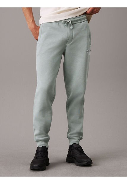Jogger Verde De Chándal Con Logo Monograma Calvin Klein