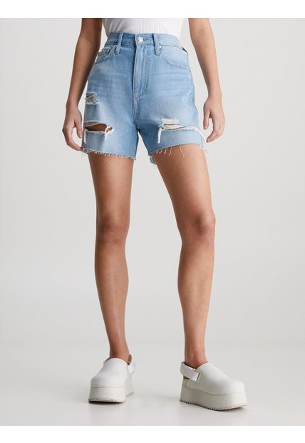 Mom Azul Shorts Jeans Calvin Klein