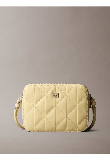 Bolso Beige De Cámara Acolchado Calvin Klein