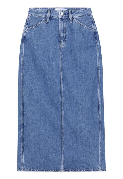 Falda Azul Larga Denim Calvin Klein