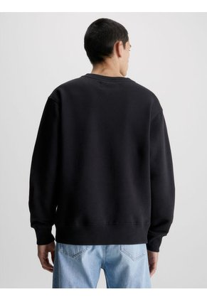 Saco De Felpa Y Algodón Con Logo Hombre Negro Calvin Klein