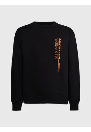 Saco De Felpa Y Algodón Con Logo Hombre Negro Calvin Klein