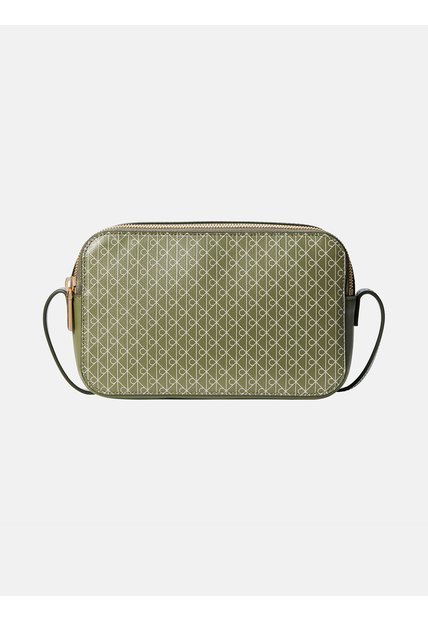 Bolso Verde Cruzado Con Logo Monograma En Todo El Artículo Calvin Klein