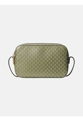 Bolso Verde Cruzado Con Logo Monograma En Todo El Artículo Calvin Klein