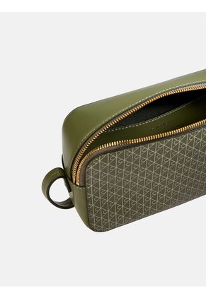Bolso Verde Cruzado Con Logo Monograma En Todo El Artículo Calvin Klein