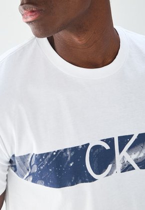 Camiseta Blanco-Azul Calvin Klein