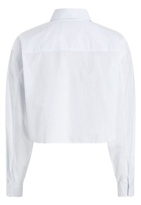 Camisa Blanca Cropped De Popelín De Algodón Calvin Klein