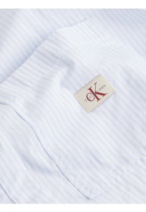 Camisa Blanca Cropped De Popelín De Algodón Calvin Klein