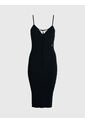 Vestido Anudado Al Cuello De Algodón Mujer Negro Calvin Klein de Calvin Klein