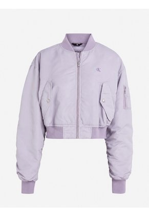 Chaqueta Morada Bomber Ligeramente Acolchada Para Mujer Calvin Klein