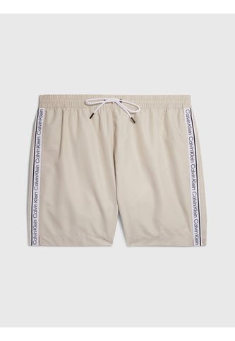 Traje Beige De Baño De Largo Medio Con Cordón - Logo Tape Calvin Klein Calvin Klein