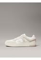 Tenis Blanco Basket De Cuero Con Detalles De Gamuza Calvin Klein de Calvin Klein