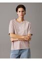 Camiseta Beige Holgada Con Monograma Calvin Klein de Calvin Klein
