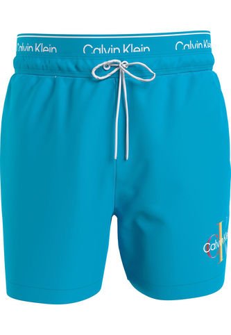 Bermuda De Baño Azul Corta Con Cinturilla Doble - Pride Calvin Klein Calvin Klein