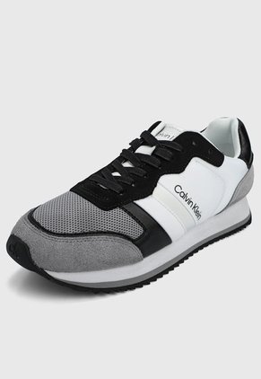 Tenis Lifestyle Blanco-Negro-Gris Calvin Klein
